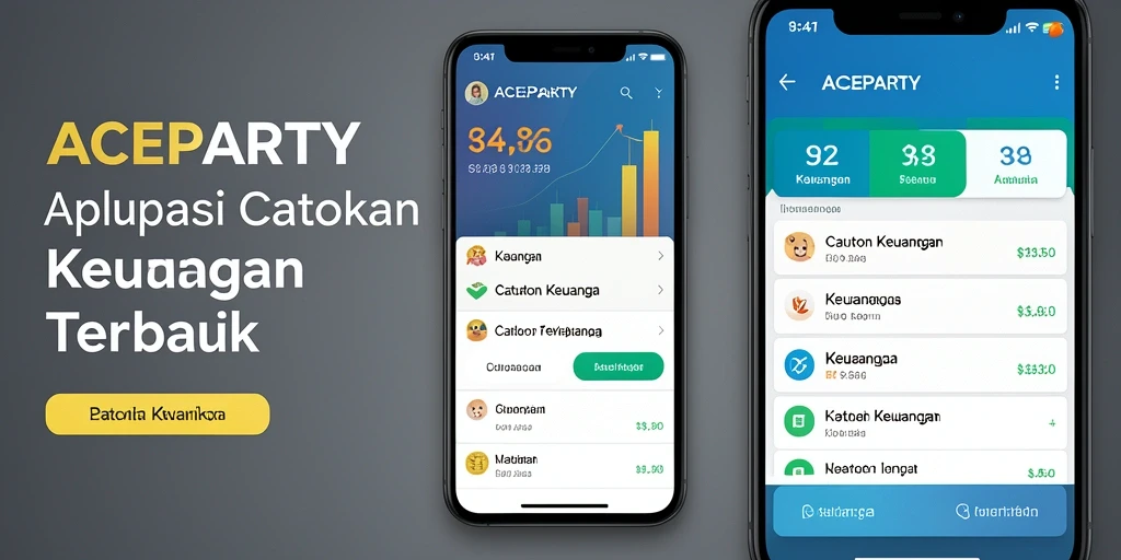 Antarmuka aplikasi Catatan Keuangan ACEPARTY yang sederhana dan menarik.