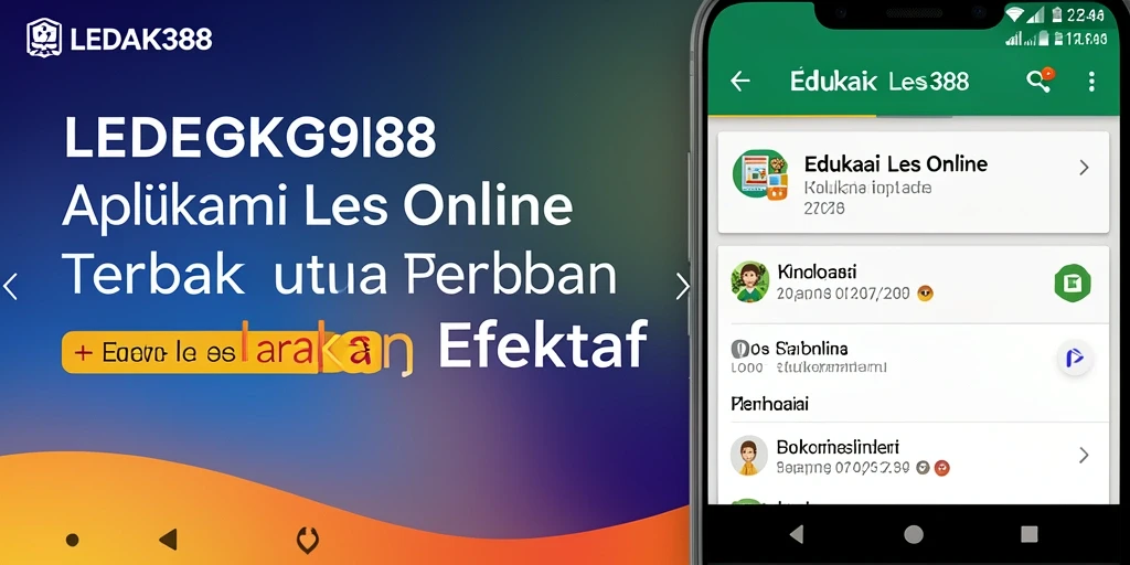 Antarmuka aplikasi Les Online LEDAK388 yang interaktif dan user-friendly.