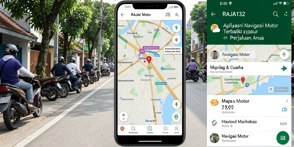 Antarmuka RAJA132 yang intuitif untuk navigasi motor.