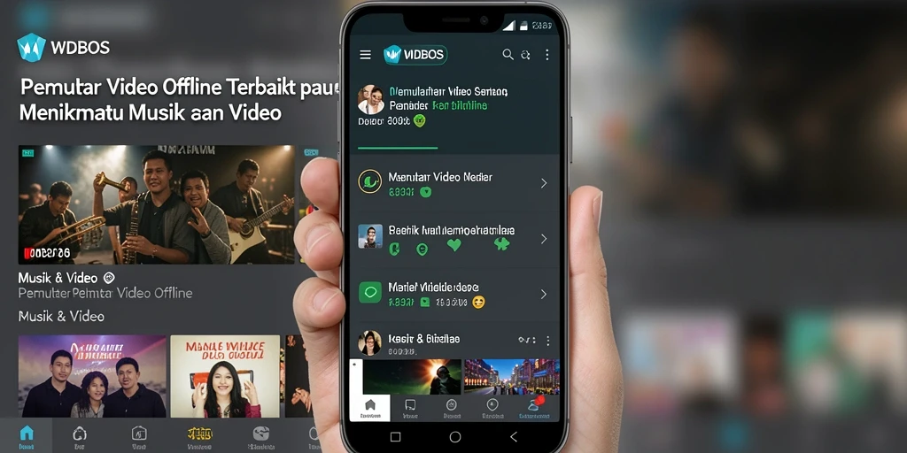 Antarmuka WDBOS yang intuitif untuk Pemutar Video Offline.